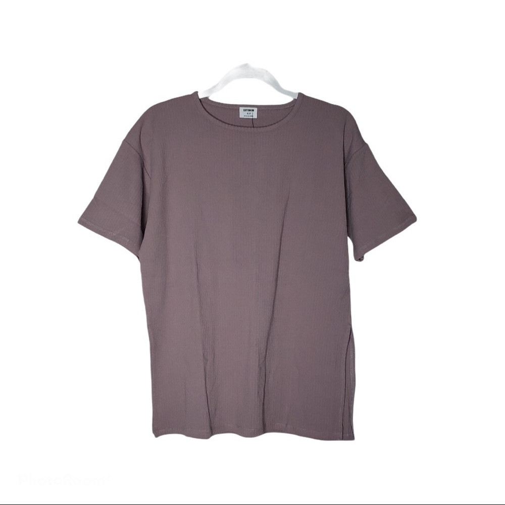 ribbed crew neck top